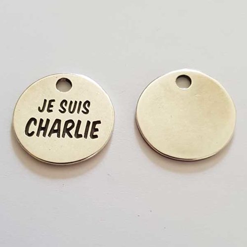 Breloque médaille 035 je suis charlie