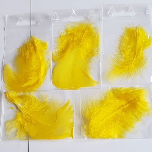 Plume 8 cm n°01 jaune