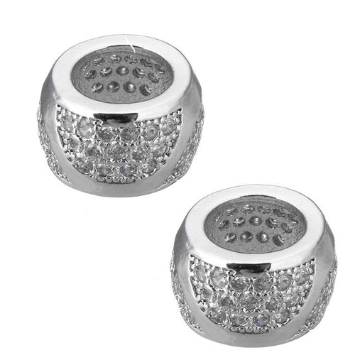 Perle n°1111 argent et strass