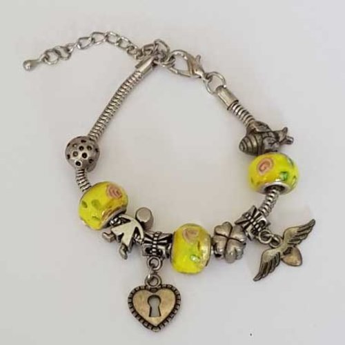 Bracelet n°02 mousqueton serpent européen 17 cm
