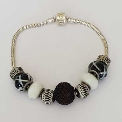 Bracelet n°03 clip serpent européen 22 cm fermoir clip love
