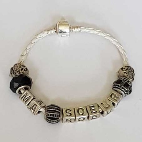 Bracelet n°06 clip européen 20 cm tressé