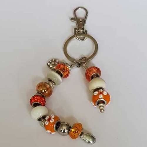 Porte clés n°02 serpent européen 2 tiges 14 perles