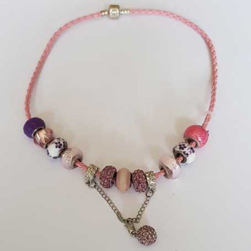 Collier n°01 clip européen 41 cm tressé