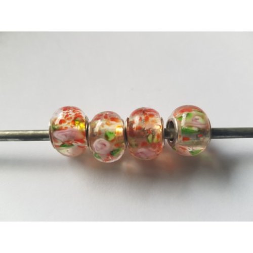 Perle n°0599 compatible maille serpent européen style pandora grand trou