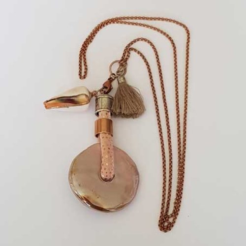 Collier n°11 chaine doré vieil or 80 cm