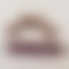 Perle n°1037-01 compatible style pandora grand trou en plastique a facette pour maille serpent