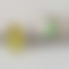 Perle n°1054 lot 2 pièces compatible style pandora grand trou ronde en verre