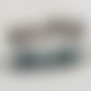 Perle n°1055 note musique strass bleu turquoise compatible style pandora grand trou