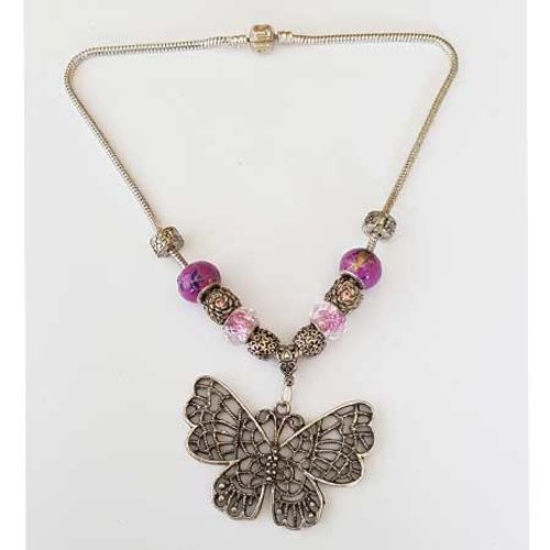 Collier n°20 clip serpent européen 40 cm fermoir clip noté love collier style pandora