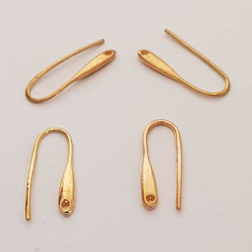 Lot n°016 x 5 paires support boucle d'oreille hameçon n°24 doré