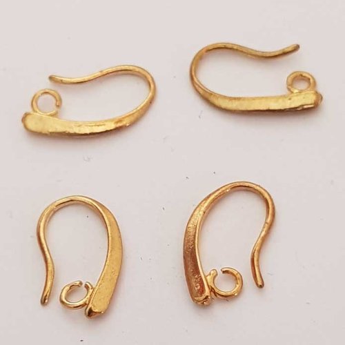 Lot n°017 x 3 paires support boucle d'oreille hameçon doré