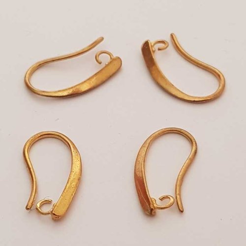 Lot n°018 x 3 paires support boucle d'oreille hameçon doré