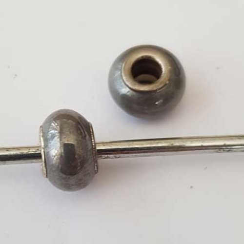 Lot 2 perles n°007 ronde compatible européen style pandora