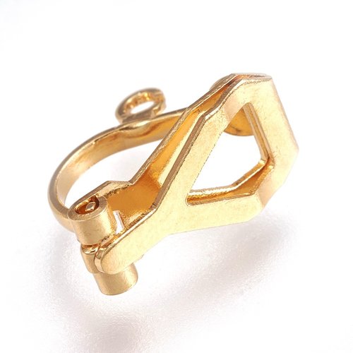 X 4 supports boucles d'oreilles clip en acier inoxydable n°05 x 2 paires doré