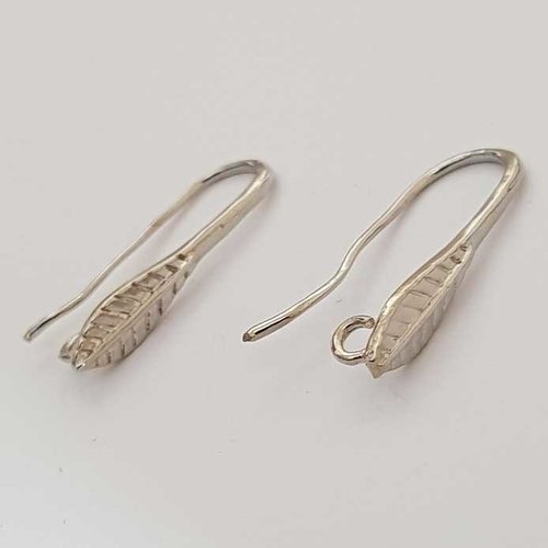 Support boucle d'oreille dormeuse n°120 x 1 paire argent