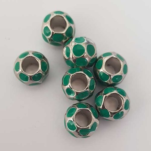 Lot 2 perles n°012 rondes compatible européen style pandora