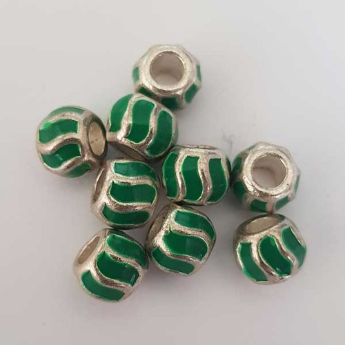 Lot 2 perles n°013 rondes compatible européen style pandora