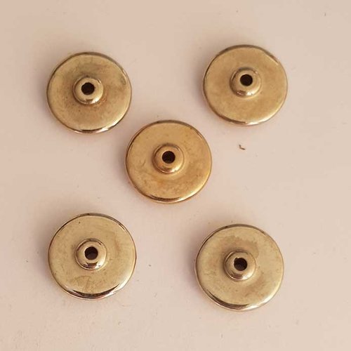 Lot n°060 1 perle plate ronde 16 mm intercalaire entre deux