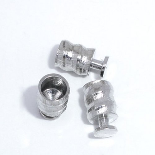 Embout seul x 2 pièces à coller argent vieilli pour chaine maille serpent européen