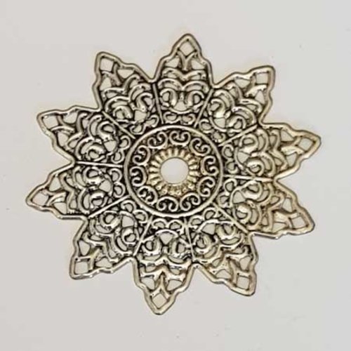Lot n°085 1 pendentif etoile 50 mm argent estampe filigrane