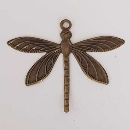 Lot n°095 pendentif breloque libellule bronze 41 mm