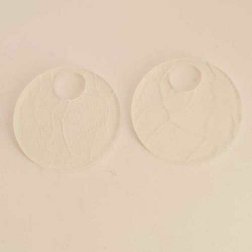 Lot n°113 pendentif breloque pampille 35 mm blanc transparent