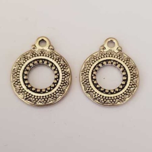 Lot n°130 breloque pendentif 20 mm argent