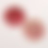 Lot n°144 1 breloque ronde 50 mm rouge translucide