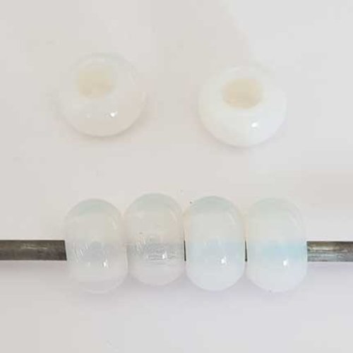 Perle n°1129-05 compatible européen style pandora blanc 02 pour maille serpent