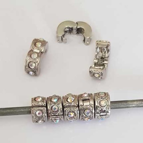 Stopper n°47 blanc fermoir clip maille serpent européen