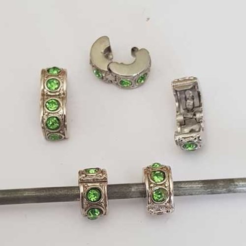 Stopper n°47 vert fermoir clip maille serpent européen