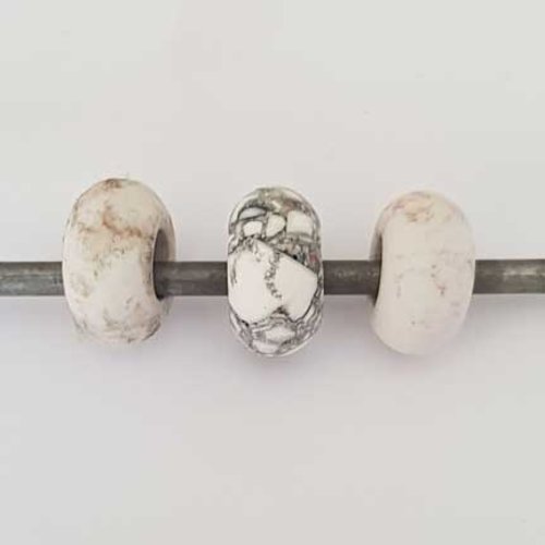 3 perles n°1129-08 compatible européen style pandora blanc 04 pour maille serpent