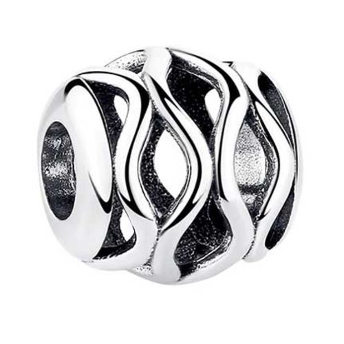 Perle n°0868 perle argent 925 perle européen pour maille serpent