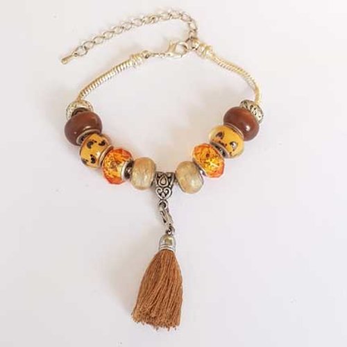 Bracelet n°06 mousqueton serpent européen 19 cm