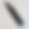 Grand pompon cuir 18 cm noir