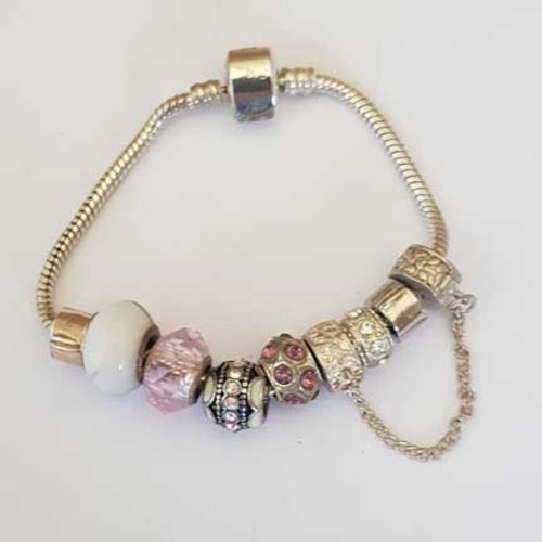 Bracelet n°08 aimanté serpent européen 18 cm fermoir aimanté