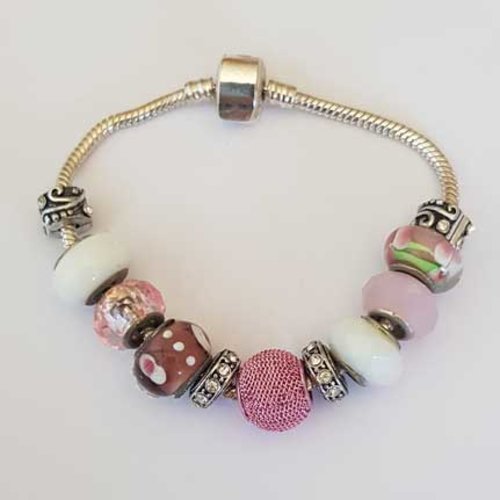 Bracelet n°09 aimanté serpent européen 20 cm fermoir aimanté
