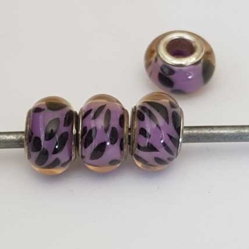 Perle n°1133 compatible style pandora grand trou pour maille serpent