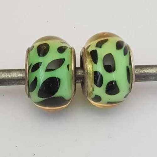 Perle n°1135 compatible style pandora grand trou pour maille serpent