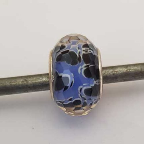 Perle n°1140 compatible style pandora grand trou pour maille serpent perle facette