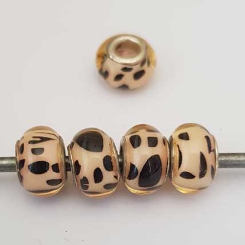 Perle n°1141 compatible style pandora grand trou pour maille serpent