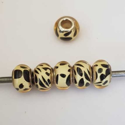 Perle n°1142 compatible style pandora grand trou pour maille serpent
