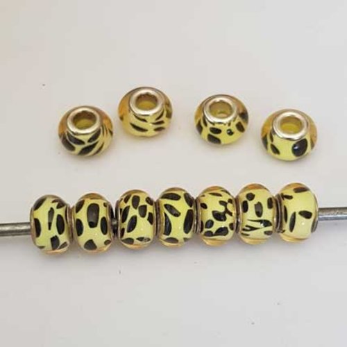 Perle n°1143 compatible style pandora grand trou pour maille serpent