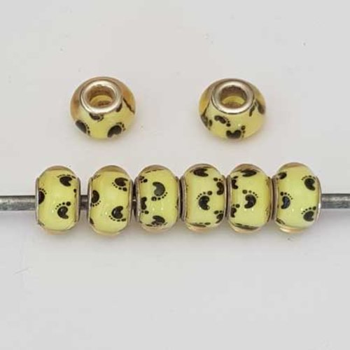 Perle n°1155 compatible style pandora grand trou pour maille serpent
