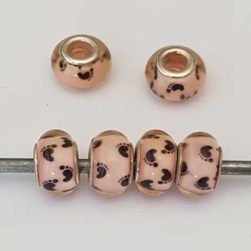 Perle n°1156 compatible style pandora grand trou pour maille serpent