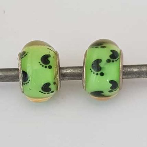 Perle n°1157 compatible style pandora grand trou pour maille serpent