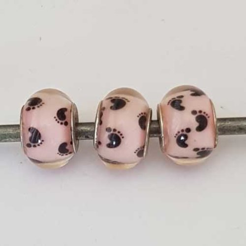Perle n°1159 compatible style pandora grand trou pour maille serpent
