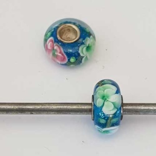 Perle n°1164 compatible style pandora grand trou pour maille serpent