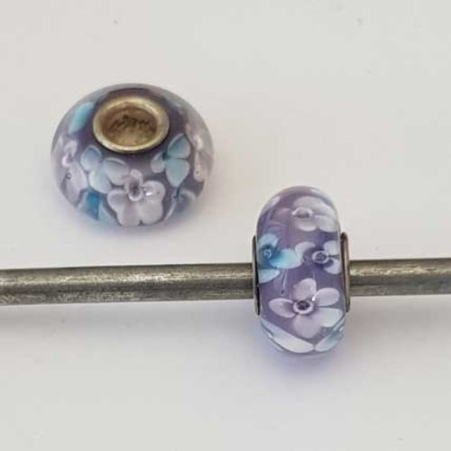 Perle n°1172 compatible style pandora grand trou pour maille serpent